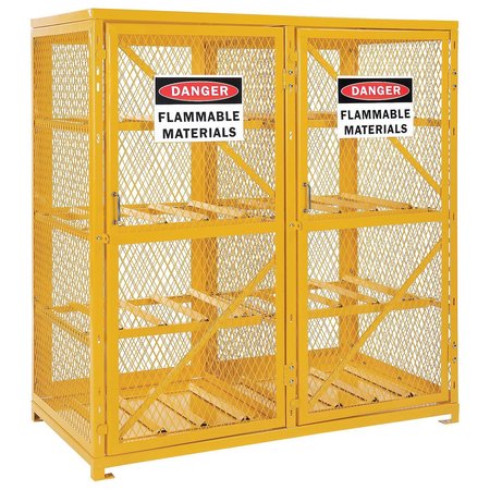 GLOBAL INDUSTRIAL Storage Cabinet Double Door Horizontal, 16 Cylinder Capacity, Assembled 493354